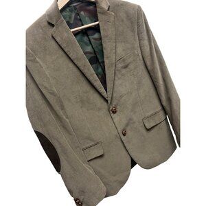Lauren Ralph Lauren Tan Corduroy Blazer with Camo Lining & Elbow Patch